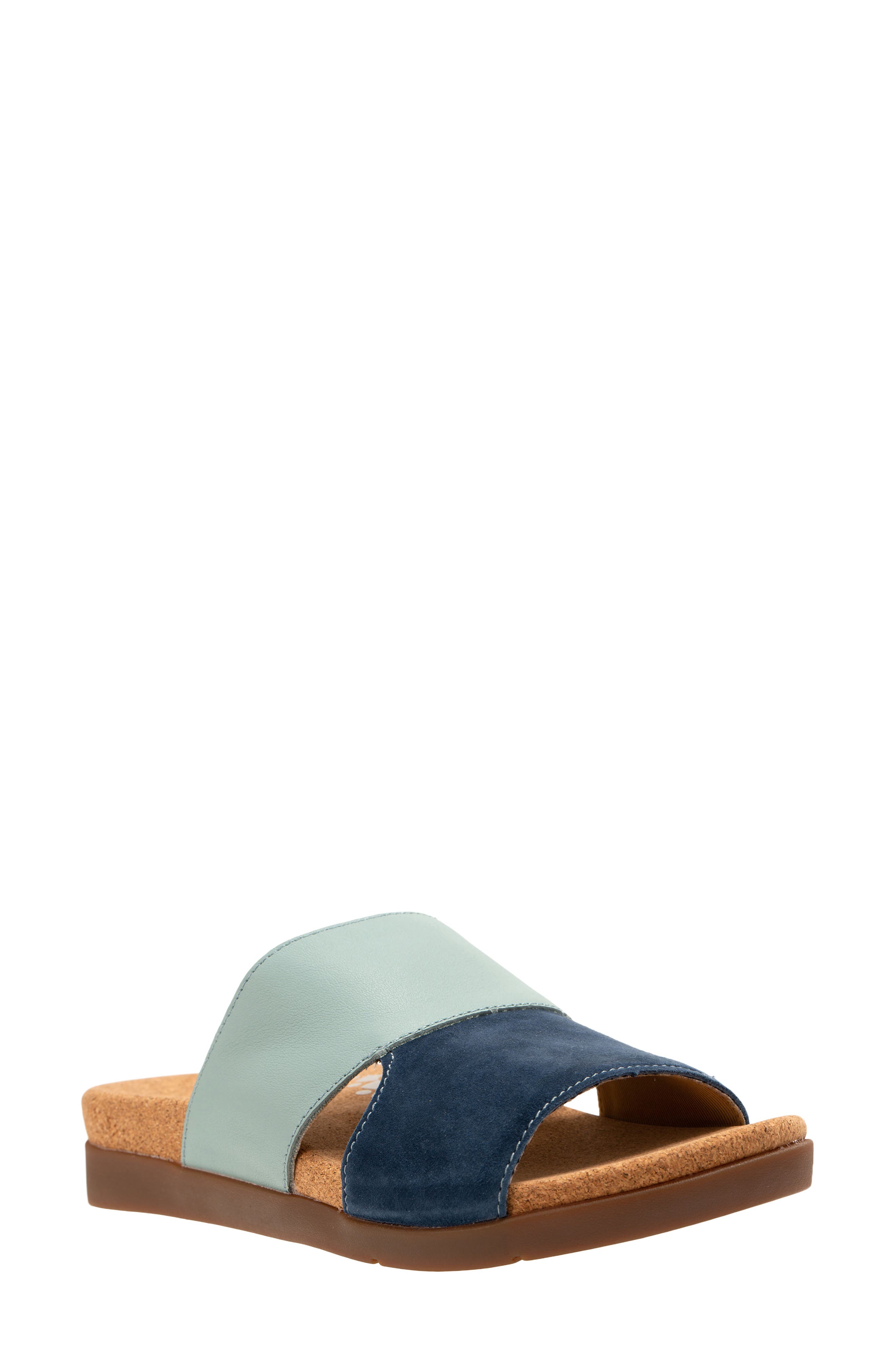 Basque Slide Sandal, Main, color, BLUE