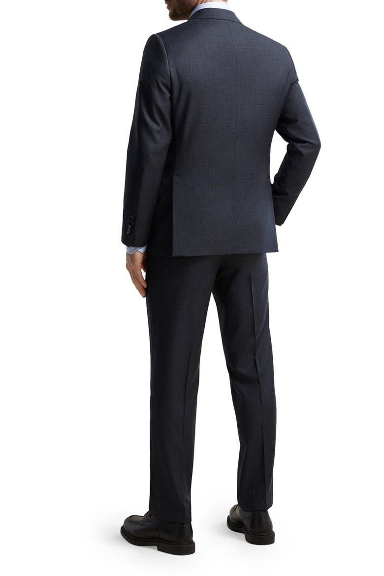 Contemporary Fit Skarkskin Wool Suit, Alternate, color, CHARCOAL
