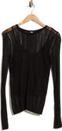 PAIGE Petra Long Sleeve Pointelle Top