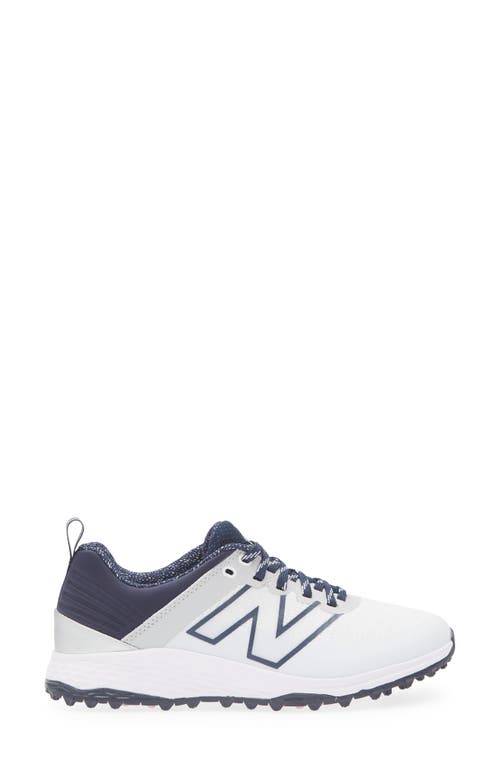 New Balance Golf Fresh Foam Contend V2 Waterproof Golf Shoe In White/navy