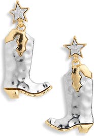EYE CANDY LOS ANGELES Kara Cowboy Boot Drop Earrings