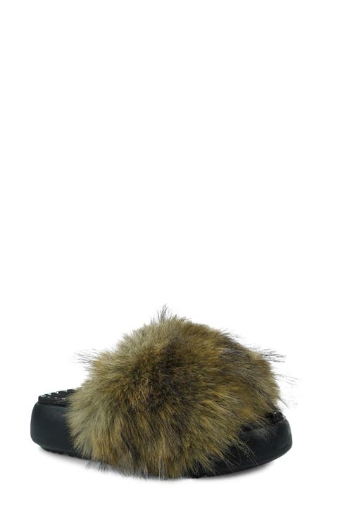 Fabbi Faux Fur Platform Sandal (Women)