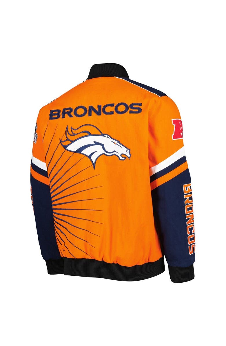 G-III SPORTS BY CARL BANKS Men's G-III Sports by Carl Banks Orange Denver Broncos Extreme Redzone Full-Snap Varsity Jacket, Alternate, color, Orange