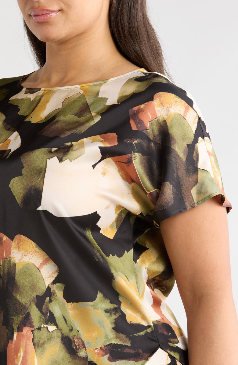 Anne Klein Floral Print Top, Alternate, color, Bay Leaf Multi