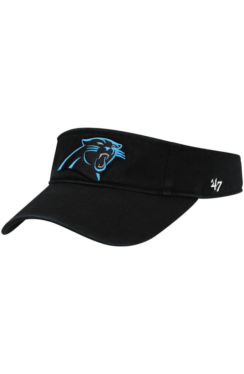 '47 Men's '47 Black Carolina Panthers Clean Up Visor, Main, color, 