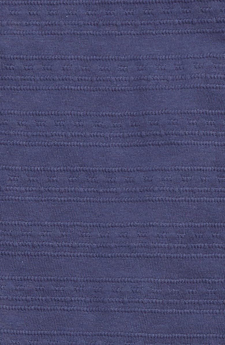 Burt's Bees Baby Jacquard Stripe Organic Cotton Footie & Hat Set, Alternate, color, 