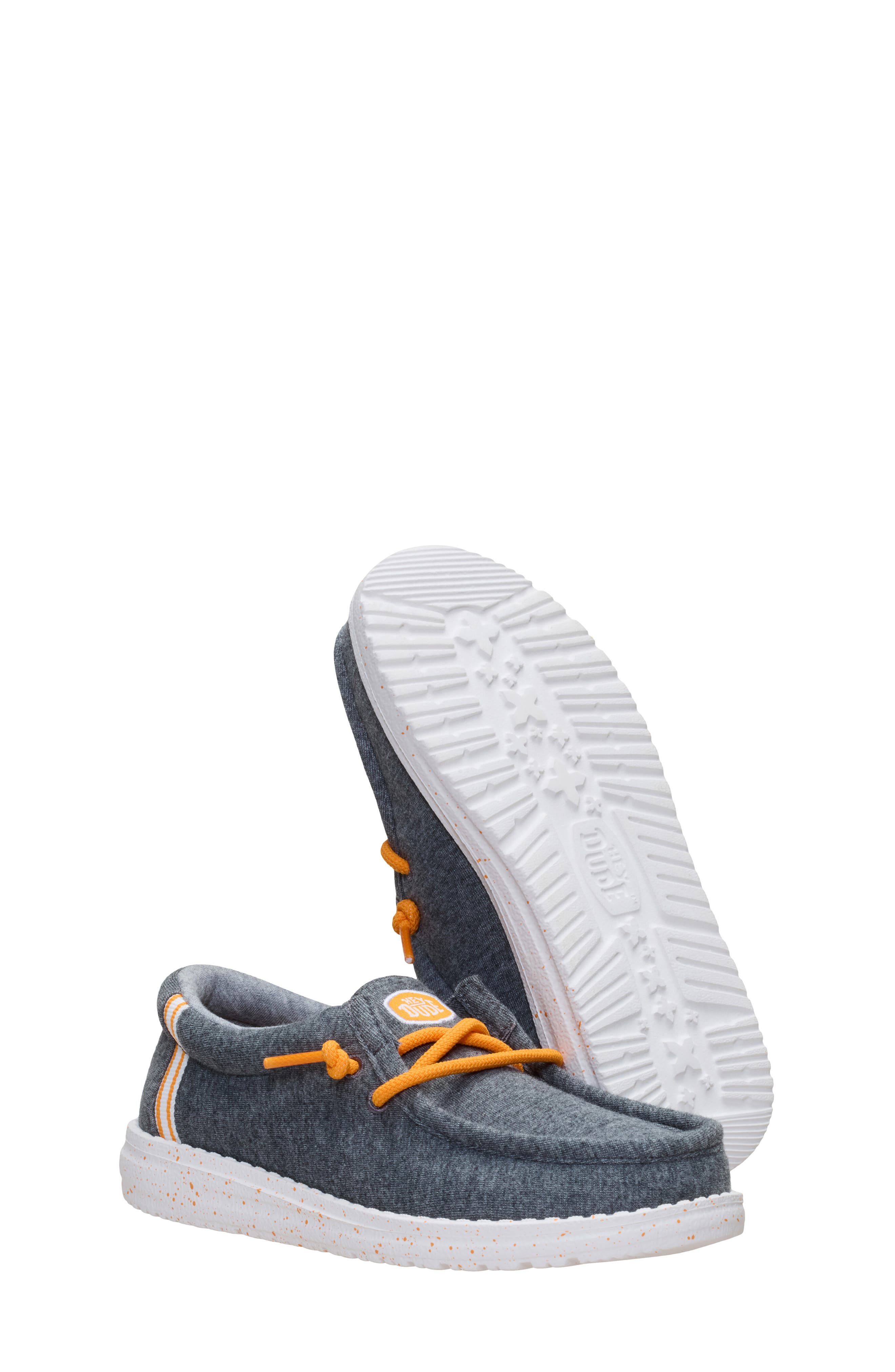 Kids' Wally Stretch Jersey Varsity Slip-On, Alternate, color, DARK GREY