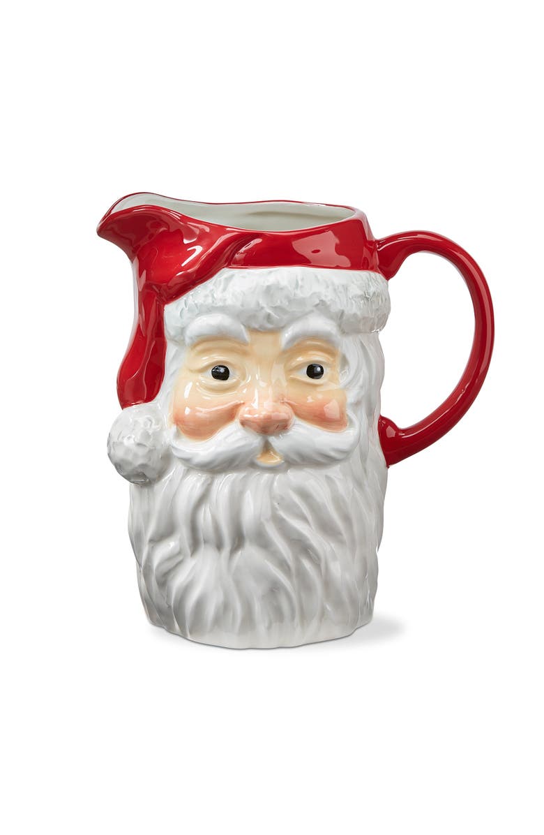 10003091 Vintage Santa Ceramic Beverage Pitcher Christmas Server, Main, color, Multicolored