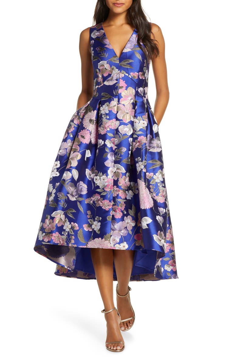 Eliza J Floral Fit & Flare Dress, Main, color,