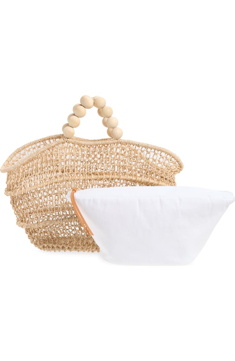 POOLSIDE The Comporta Straw Tote, Alternate, color, Sand