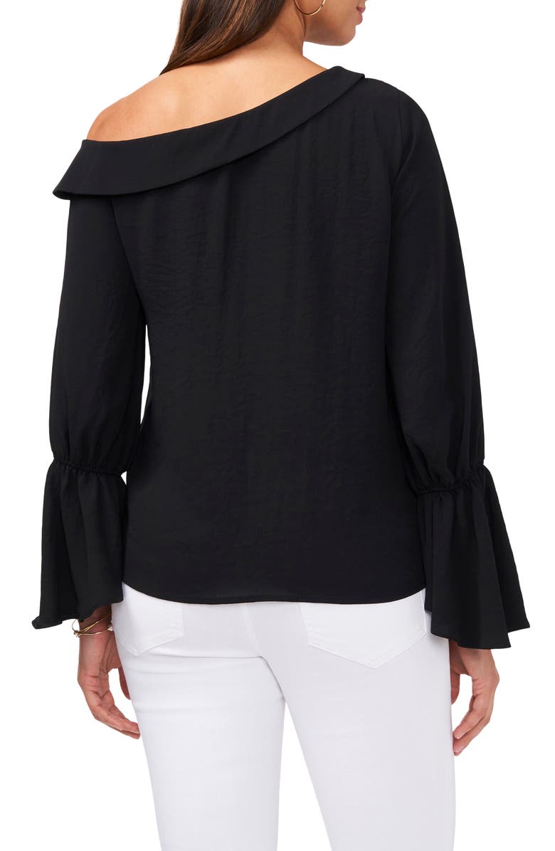 Vince Camuto One-Shoulder Bell Sleeve Blouse, Alternate, color,