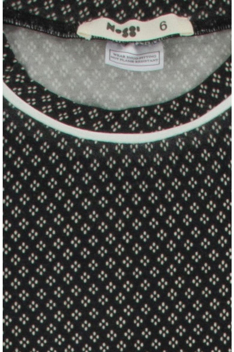 Printed Soft Loungewear Set, Alternate, color, Black / White Print