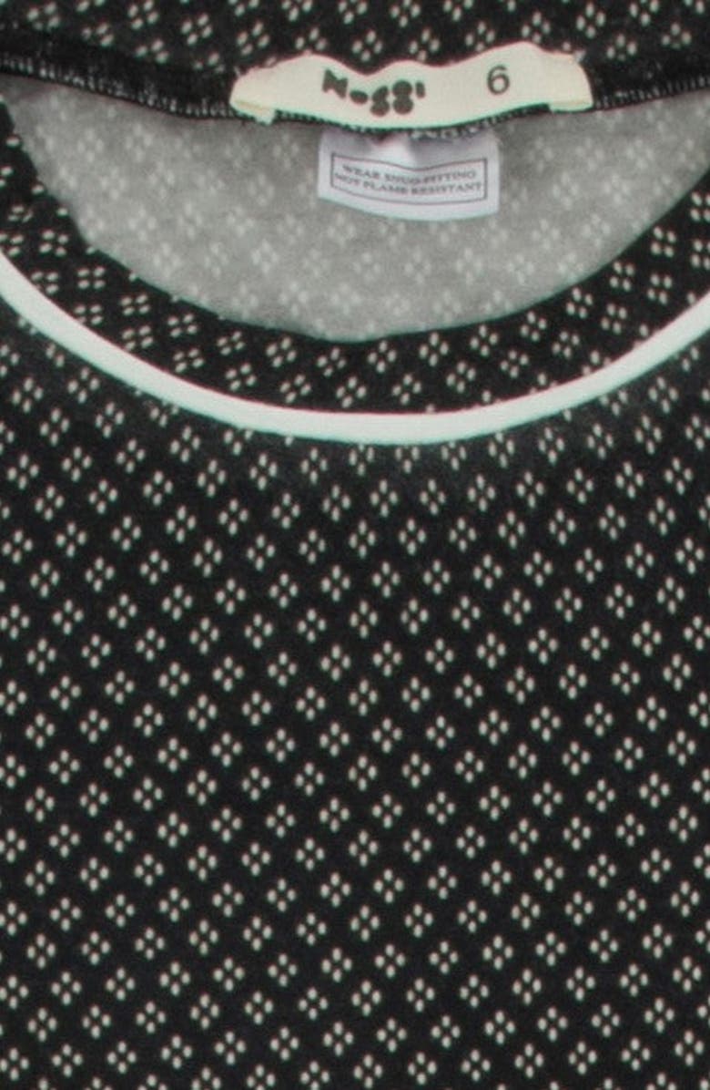 NoggiWear Printed Soft Loungewear Set, Alternate, color, Black / White Print