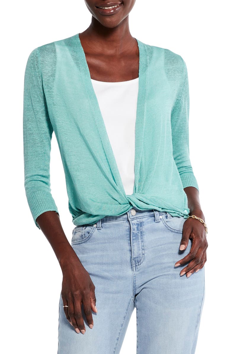 NIC+ZOE 4-Way Convertible Linen Blend Cardigan, Alternate, color,