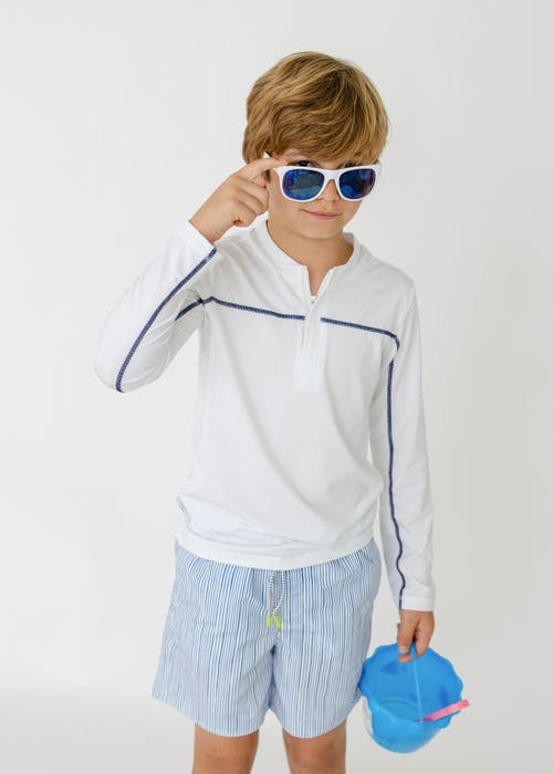 Cabana Life Boys Swim Trunks In White