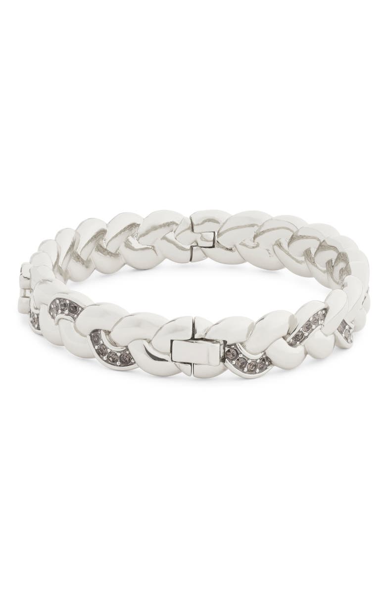 COACH Crystal Braided Hinge Bracelet, Alternate, color, 