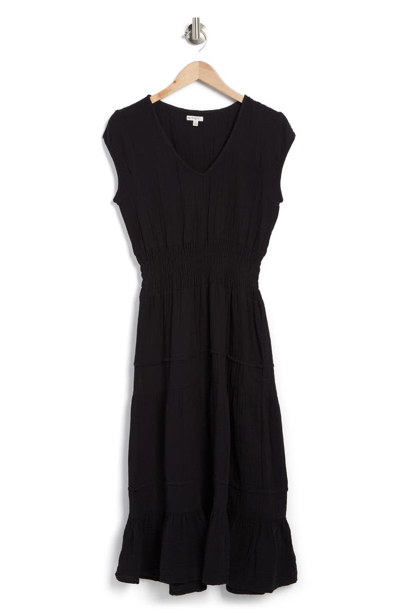 Maisie Gauze Smocked Midi Dress, Alternate, color, 