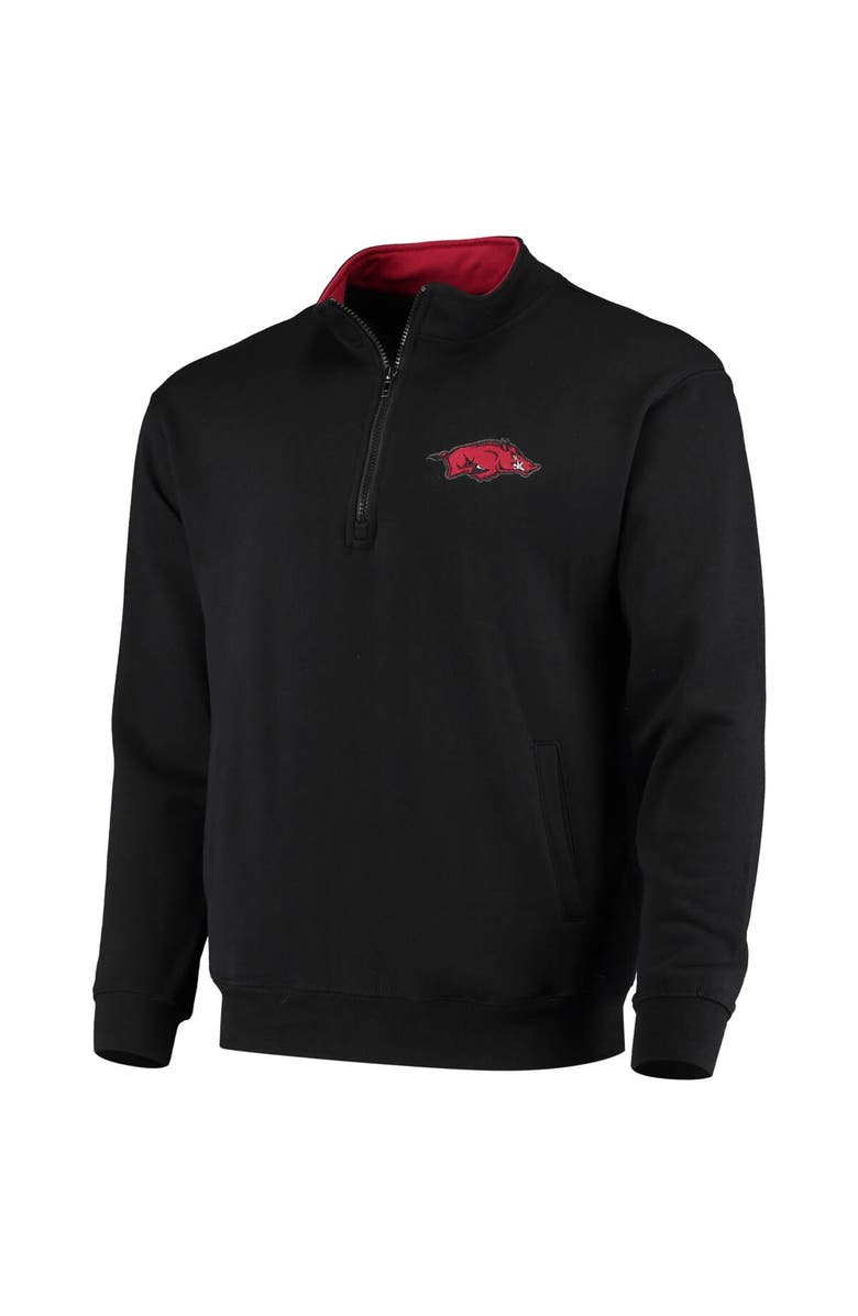 COLOSSEUM Men's Colosseum Black Arkansas Razorbacks Tortugas Logo Quarter-Zip Jacket, Alternate, color, Black