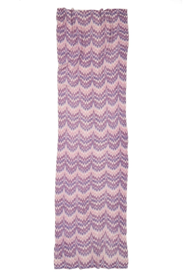 Print Scarf, Alternate, color, PURPLE COMBO