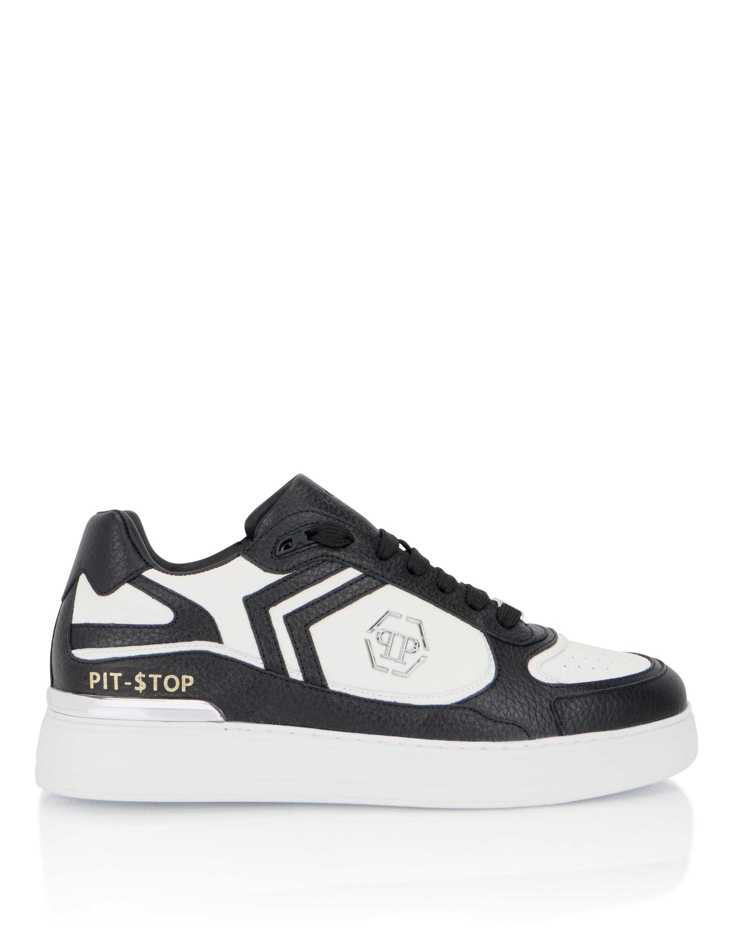 Low-Top Pit-$Top Deer Leather Unisex, Alternate, color, black/black