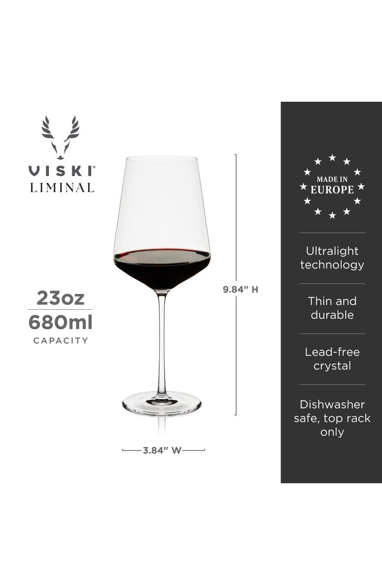 Viski Reserve Liminal Universal Wine Glasses Set of 4, Alternate, color, Clear
