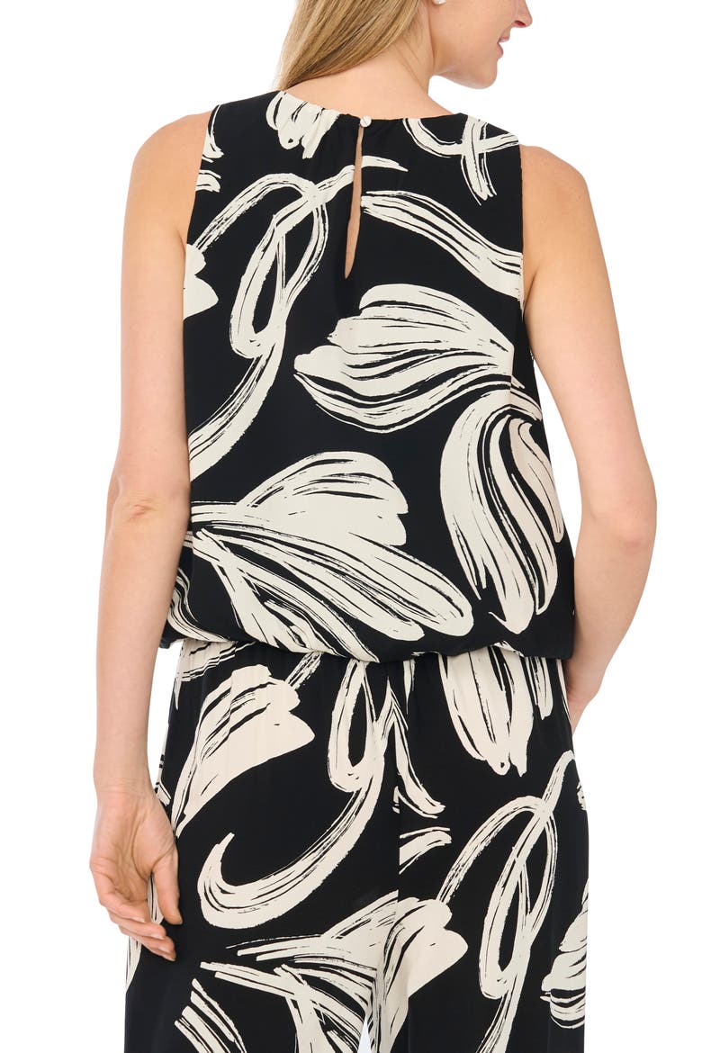 Print Bubble Tank, Alternate, color, VANILLA ICE BLACK LEAF