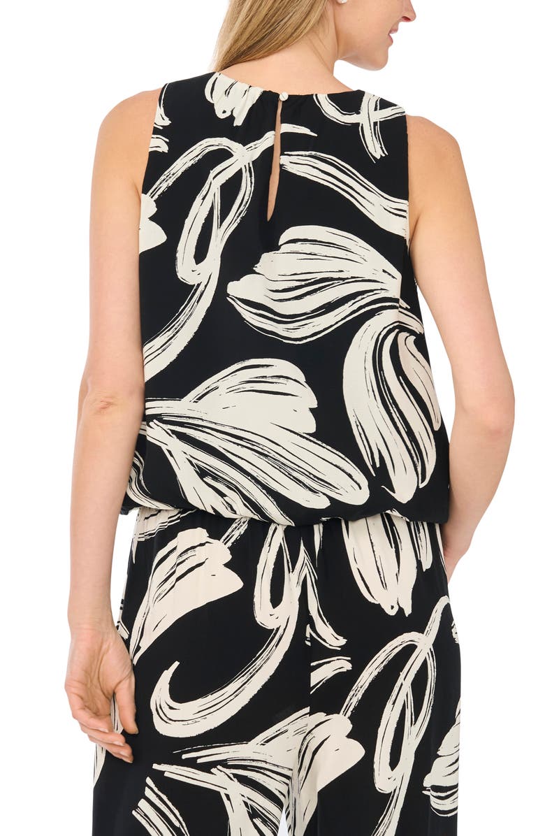 Halogen<sup>®</sup> Print Bubble Tank, Alternate, color, Vanilla Ice Black Leaf