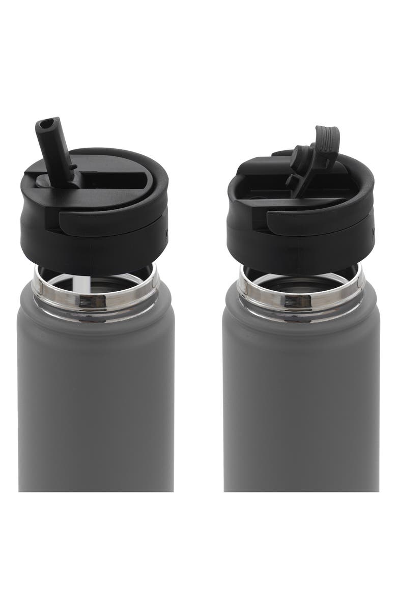 JoyJolt Stainless Steel Lidded Water Bottle, Alternate, color, Black