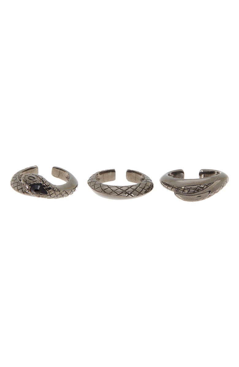 Roberto Cavalli Stackable Snake Rings - Set of 3, Main, color, 