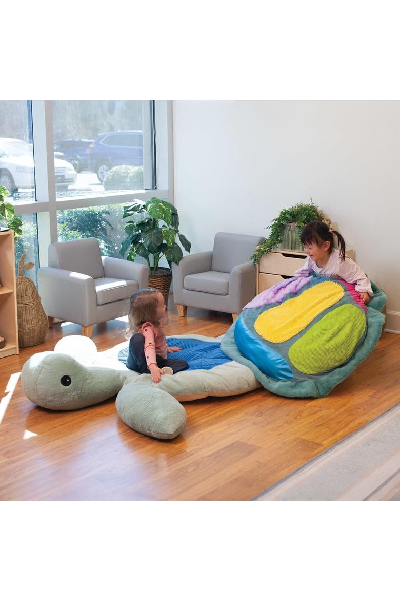 Sunny the Giant Sensory Sea Turtle Plush, Alternate, color, Blue