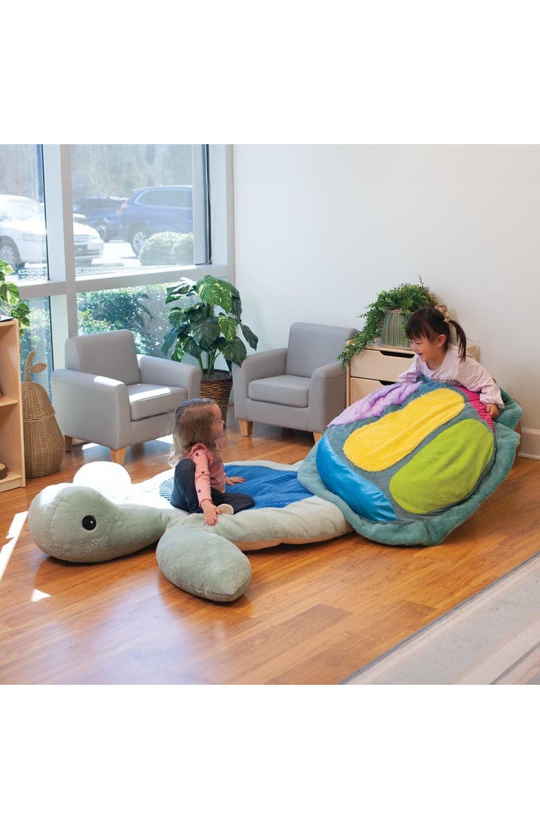 Myles & Me Sunny the Giant Sensory Sea Turtle Plush, Alternate, color, Blue