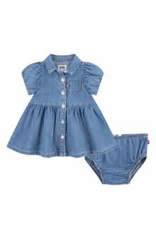 Levi's Kids' Bubble Sleeve Shirtdress & Bloomer Set