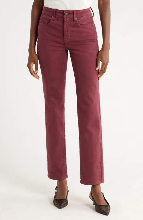 Nydj Marilyn High Waist Straight Leg Jeans In Red