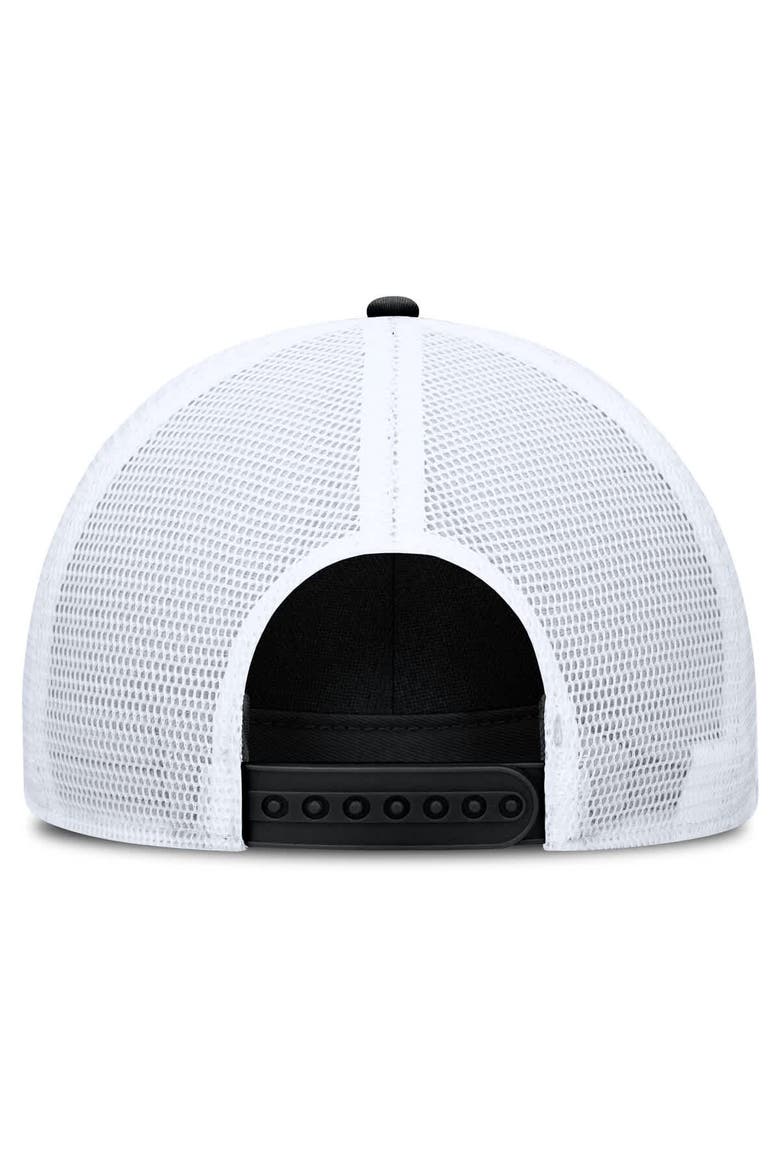 Men's Nike  Black/White Iowa Hawkeyes 2025 On-Field Rise Engineered Trucker Adjustable Hat, Alternate, color, Black