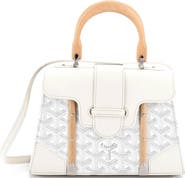 Pre-Owned Goyard Structured Saigon Top Handle Bag Coated Canvas with Leather Mini