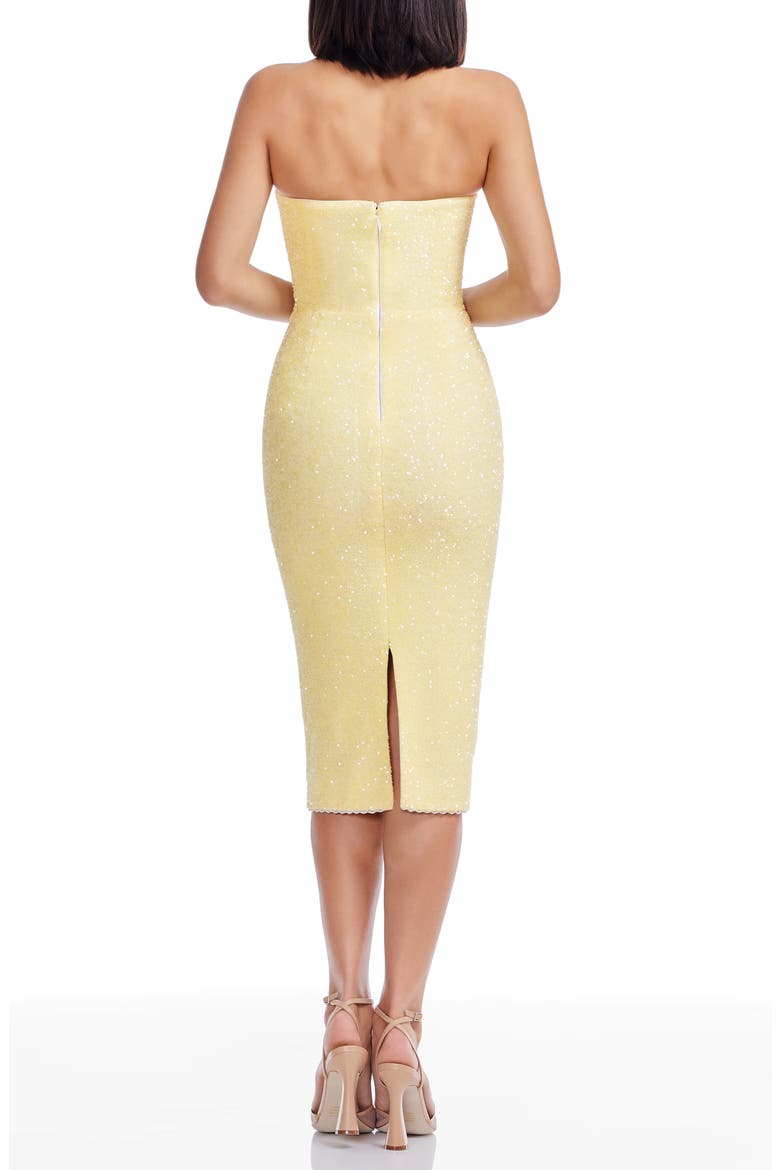 Viviana Sequin Strapless Sheath Dress, Alternate, color, PASTEL YELLOW