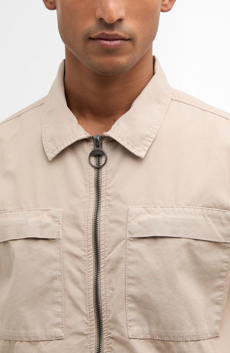 Barbour Glendale Zip Overshirt, Alternate, color, Concrete