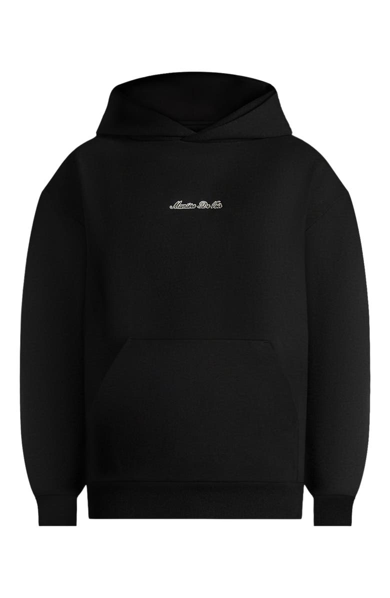 Manière De Voir Unisex Signature Relaxed Fit Hoodie, Alternate, color, Black