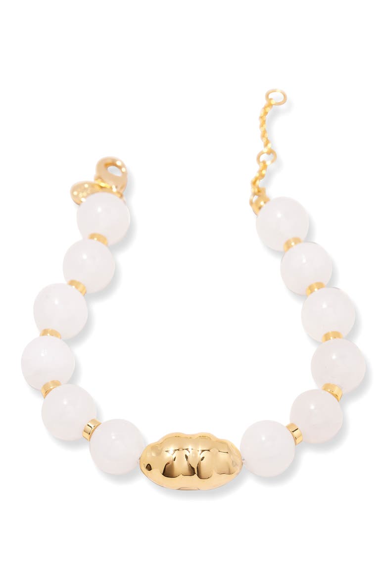 Cora Beaded Jade Bracelet, Alternate, color, GOLD/ WHITE