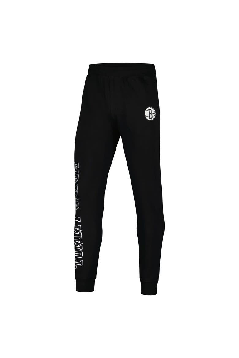 Men's Tommy Jeans Black Brooklyn Nets Carl Bi-Blend Fleece Jogger Pants, Alternate, color, Black