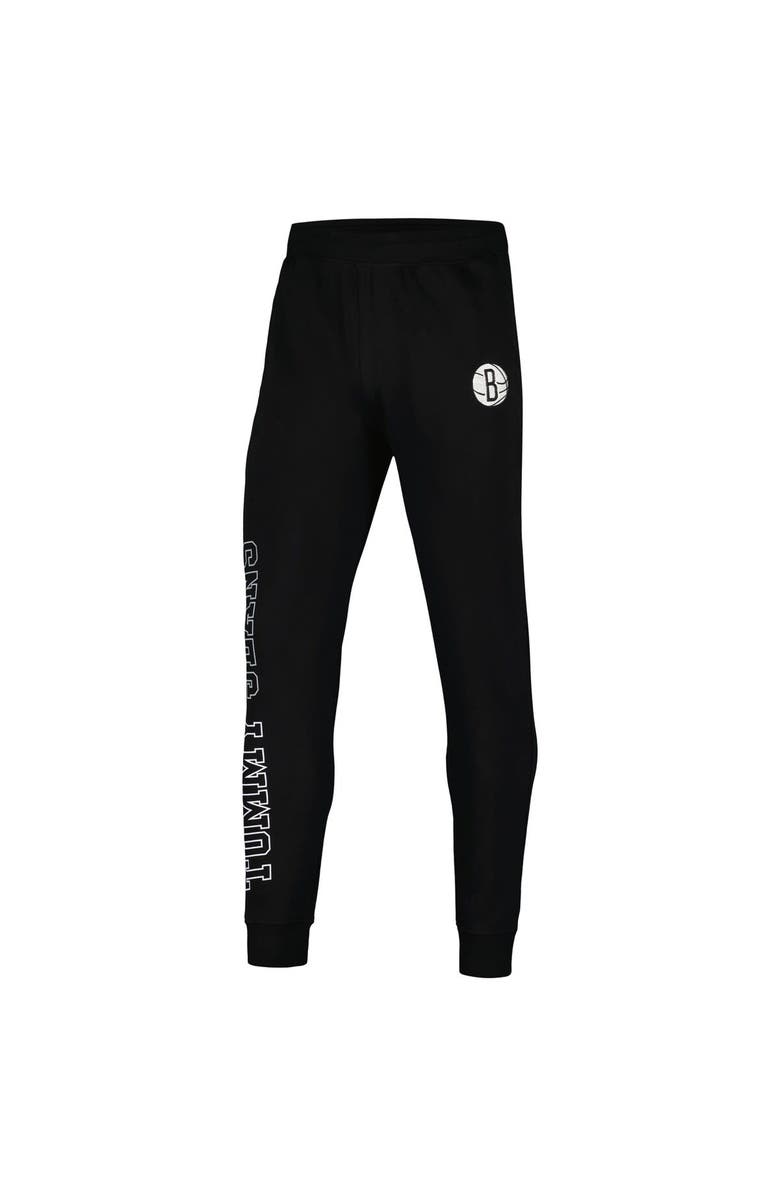 TOMMY JEANS Men's Tommy Jeans Black Brooklyn Nets Carl Bi-Blend Fleece Jogger Pants, Alternate, color, Black