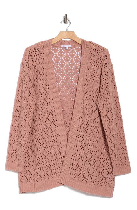 Chenille Openwork Cardigan