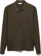 MANGO Ribbed Full Button Cardigan