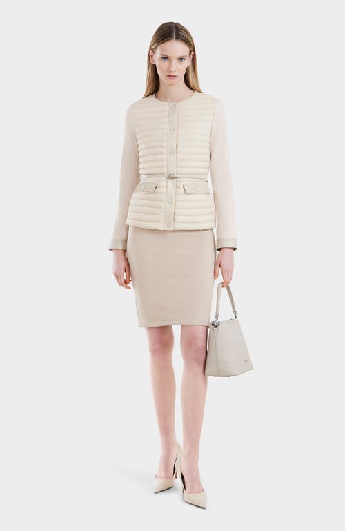 Rudsak Light Down Combo Jacket In Vanilla