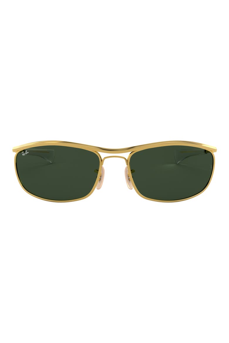 62mm Oversize Rectangular Sunglasses, Main, color, GOLD