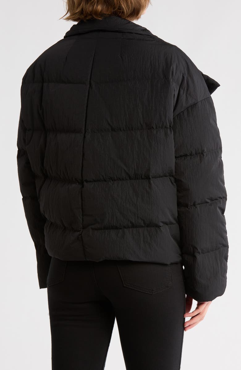 Theory Offset Down Puffer Jacket, Alternate, color, Black
