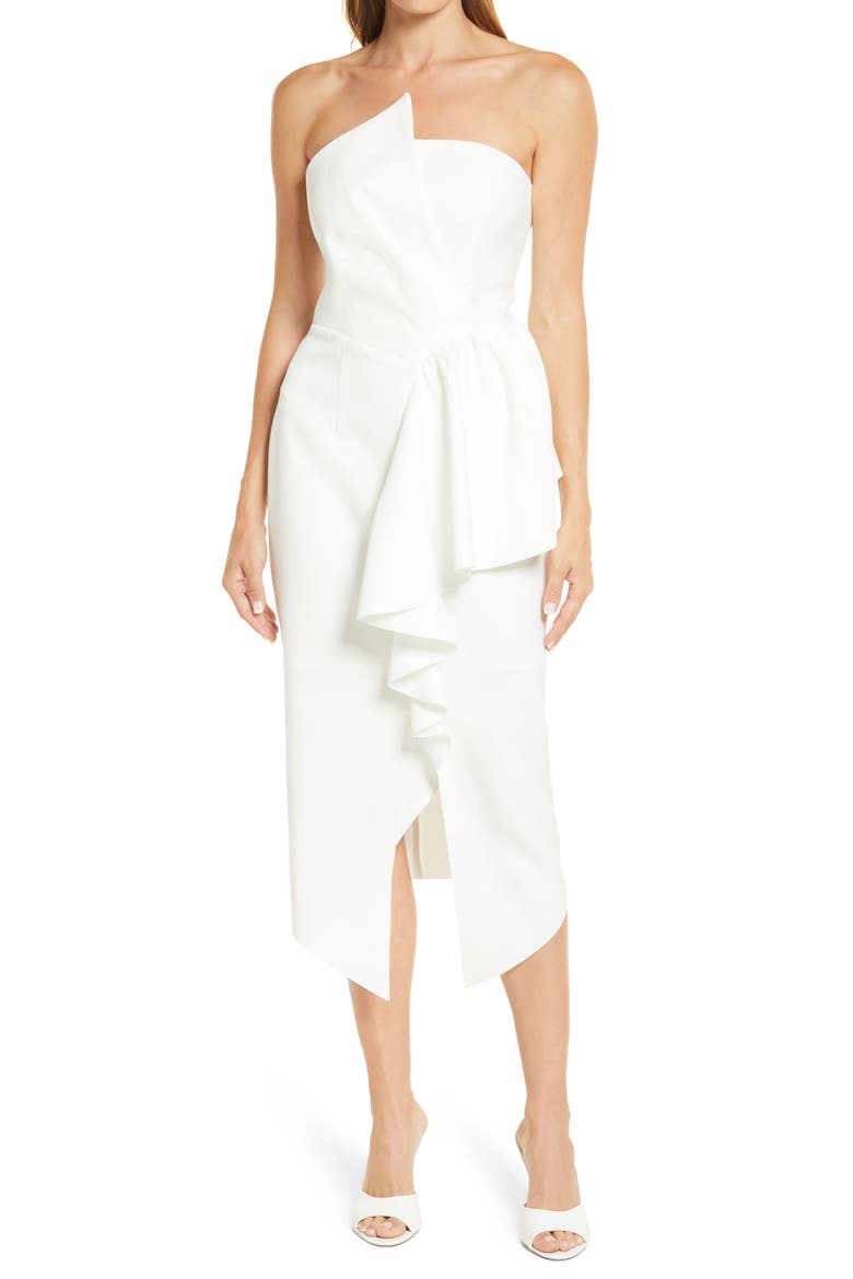 reception cascade ruffle strapless cocktail dress elliatt Reception Cascade Ruffle Strapless Cocktail Dress (Women)