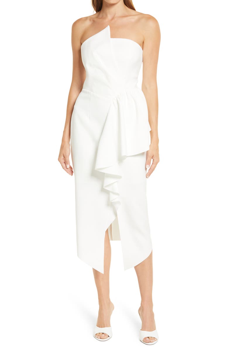 Elliatt Strapless Reception Dress, Alternate, color, 