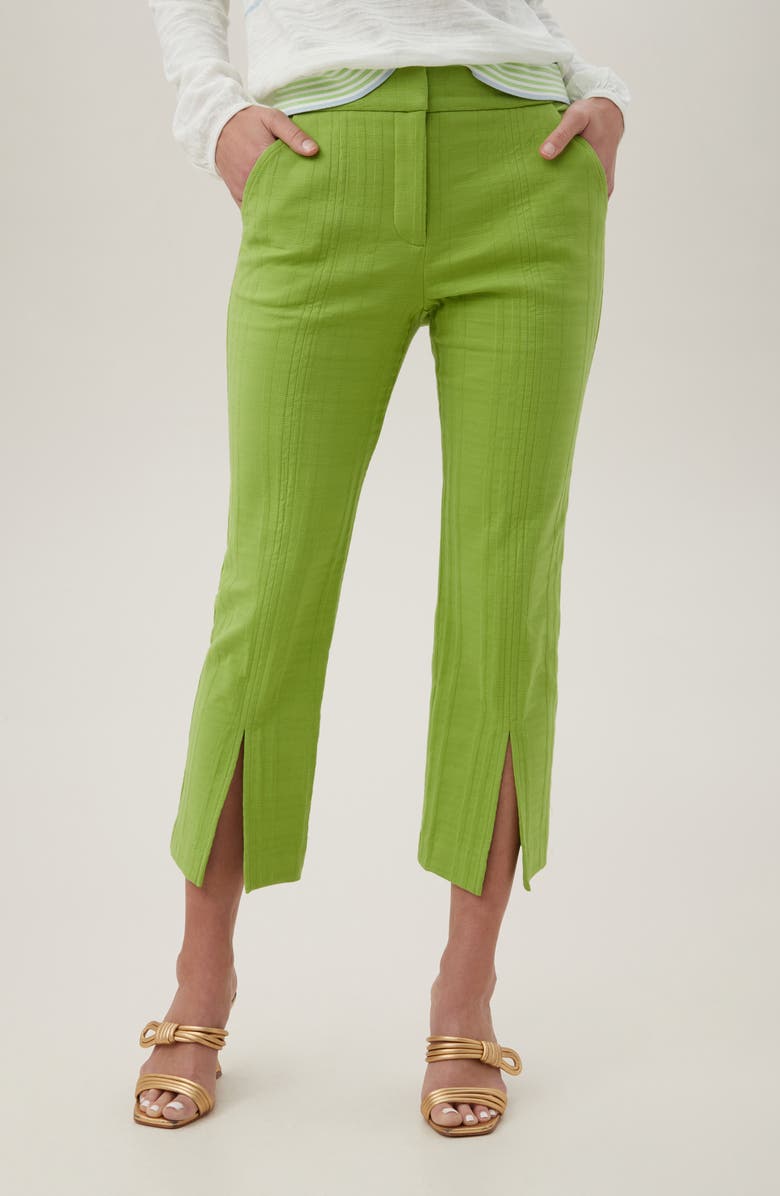 Trina Turk North Beach Ankle Drop Pants, Main, color, Matcha