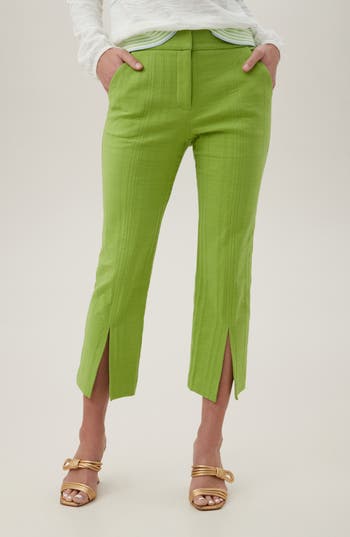 Shop Trina Turk North Beach Ankle Drop Pants In Matcha